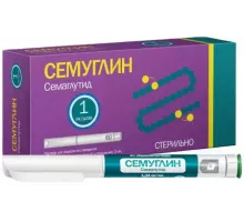 Семуглин 1 мг/доза раствор для подкожного введения  (Семаглутид) 3 мл шприц - ручка 1 шт. + Игла 4 шт