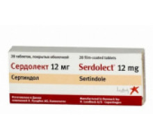Сердолект 12 мг 28 шт. (Сертиндол) таблетки покрытые оболочкой