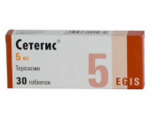 Сетегис 5 мг 30 шт. (Теразозин) таблетки