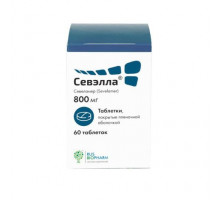 Севэлла 800 мг 60 шт. (Севеламер) таблетки