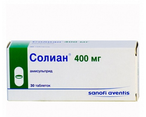 Солиан 400 мг 30 шт. (Амисульприд) таблетки