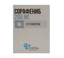 Сорафениб 200 мг 112 шт. таблетки Озон Россия