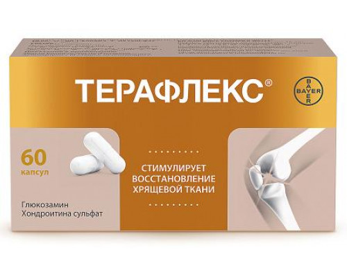 Терафлекс 500 мг + 400 мг (Глюкозамин + Хондроитина сульфат) 60 шт. капсулы