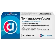 Тинидазол-акри 500мг 4 шт. таблетки