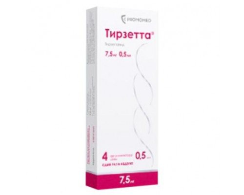 Тирзетта 7,5 мг 0,5 мл 4 шт. (Тирзепатид) раствор для подкожного введения шприц-ручка