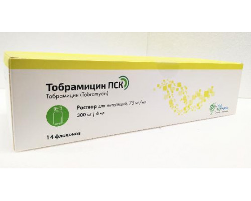 Тобрамицин ПСК 75 мг/мл 4 мл (300 мг) 14 шт. раствор для ингаляций 