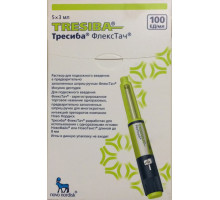 Тресиба раствор 100 ед/мл 3 мл 5 шт. (Инсулин деглудек) флекстач инсулин шприц ручка