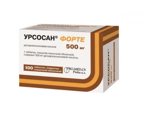 Урсосан форте 500 мг 100 шт. таблетки