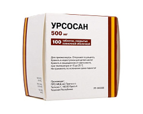 Урсосан капсулы 500 мг 100 шт.