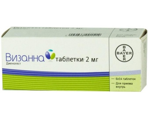 Визанна 2 мг 84 шт. (Диеногест) таблетки