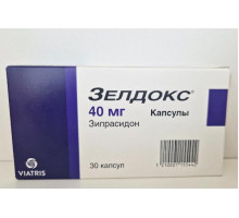 Зелдокс 40 мг 30 шт. (Зипрасидон) капсулы