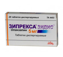 Зипрекса зидис 5 мг 28 шт. (Оланзапин) таблетки диспергируемые