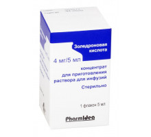 Золедроновая кислота 4 мг 5 мл фл. концентрат Фармидея Латвия